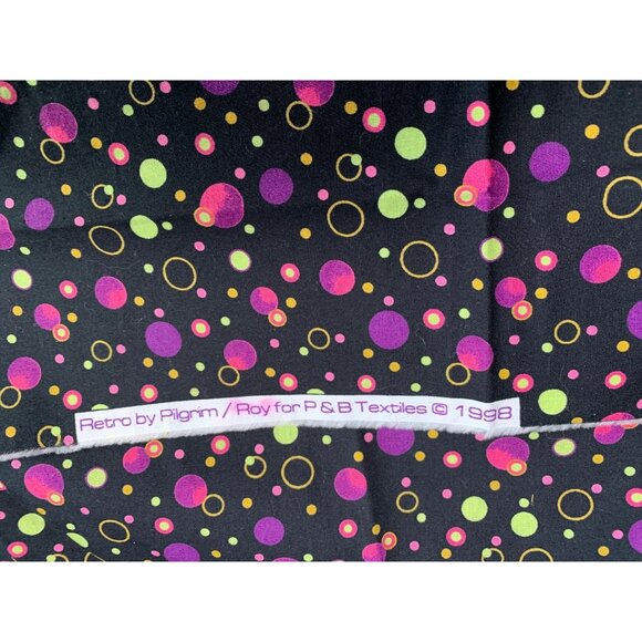 Retro Polka Dot 5/8 yard Cotton Fabric By P&B Textiles 1998 Quilting - Picture 3 of 5